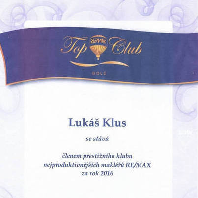 Certifikát - Lukáš Klus